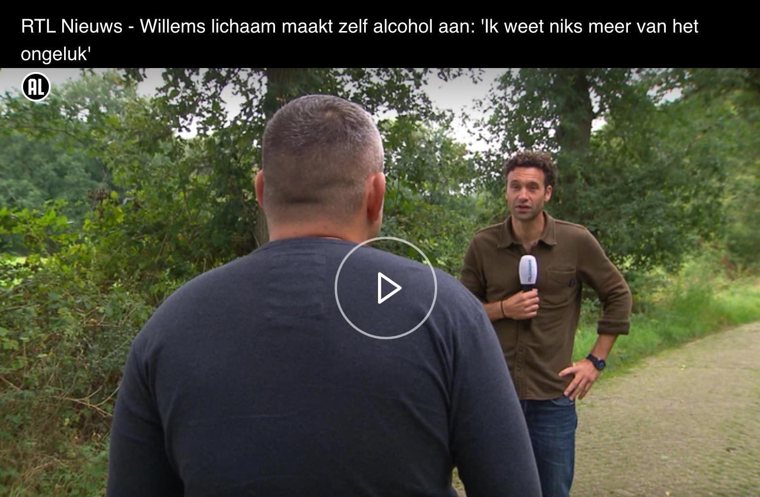 Willems lichaam maakt zelf alcohol aan: 'Ik weet niks meer van het ongeluk' | item rtlnieuws